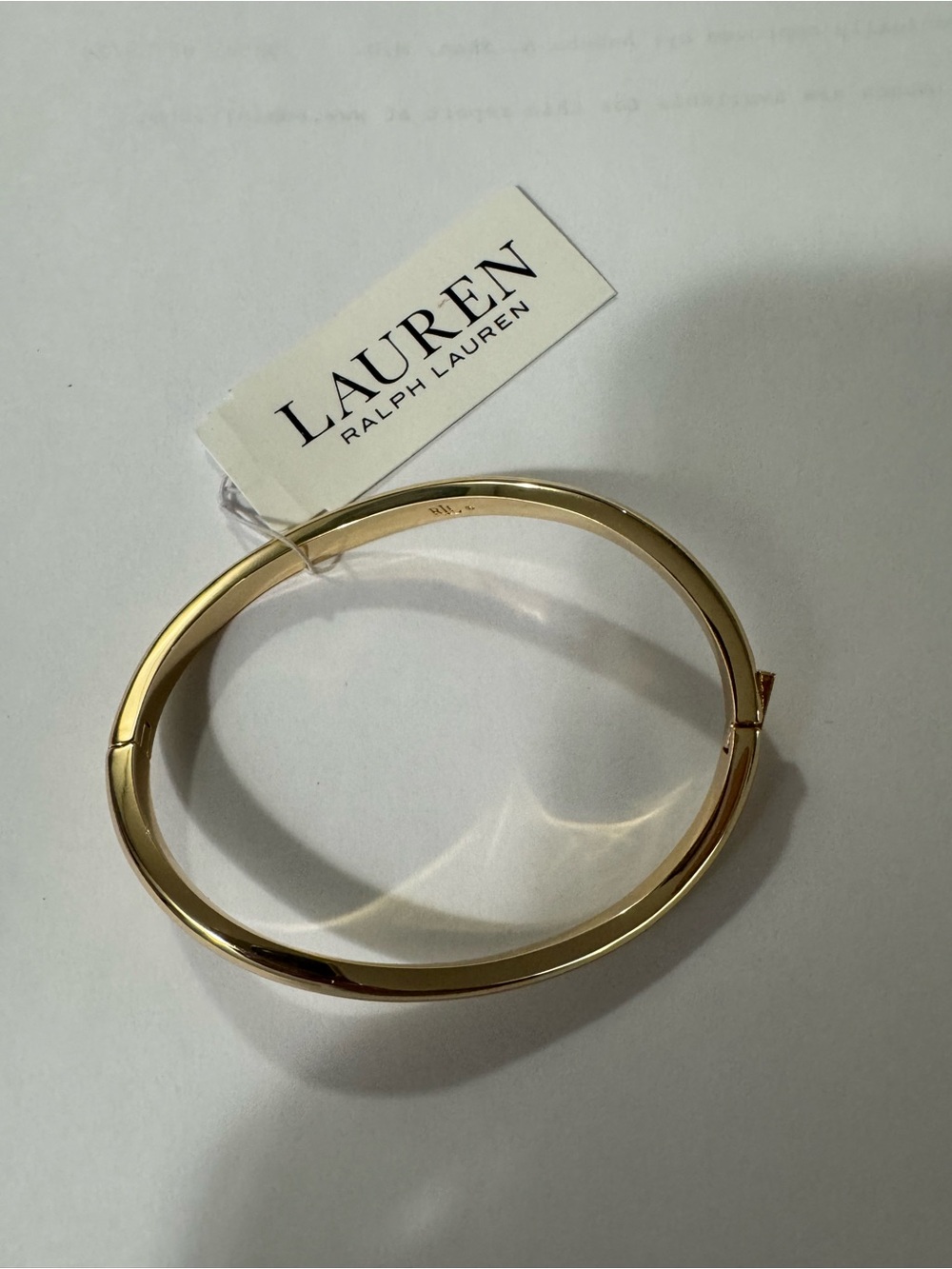 Lauren Ralph Lauren gold-tone rigid bangle bracelet